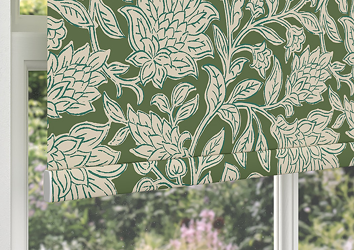 Land & Shore Rowallane (Blackout), Green - Roller Blind - Image 4